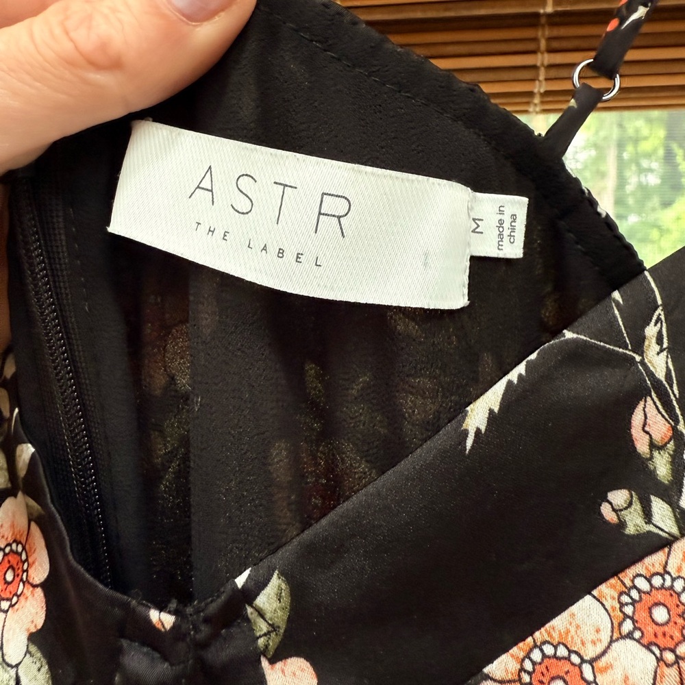 Astr The Label Satin Bustier Black Floral Midi Dress - Picture 8 of 8